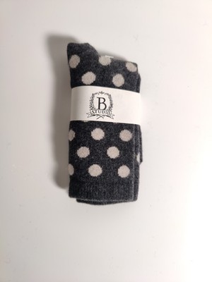 b studio -women's socks - Black- Cashmere Blend - Made in USA **J2**
