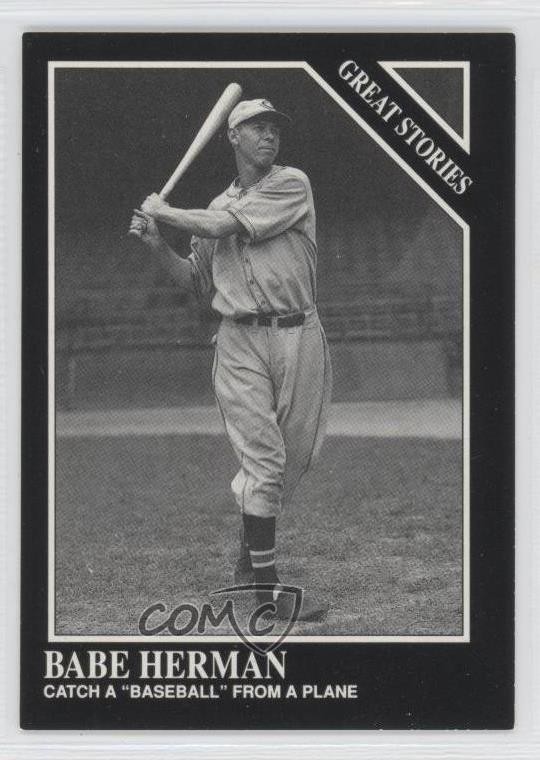 1991 The Sporting News Conlon Collection No MLB Logo on Back Babe Herman 0b5