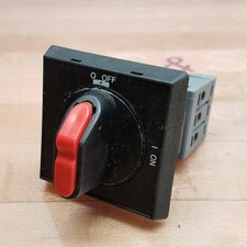 ABB OT16FT3 Switch Disconnector, 16A, 3 Pole, with OHBS2AJ Handle, Black/Red