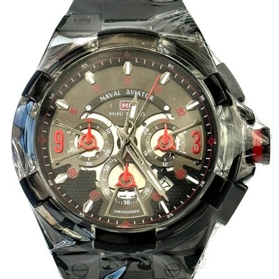 Mini Focus MINI FOCUS MF0402G.05 Quartz Gray Chronograph Date Display Resin Belt