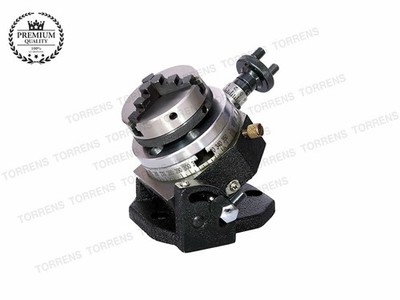 3'' 80mm Tilting Rotary Table+ 3Jaw Self centering 65mm -2'' Chuck+ Back...