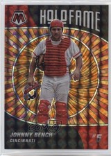 2022 Panini Mosaic Holofame Fluorescent Orange Prizm /99 Johnny Bench HOF 1rl6