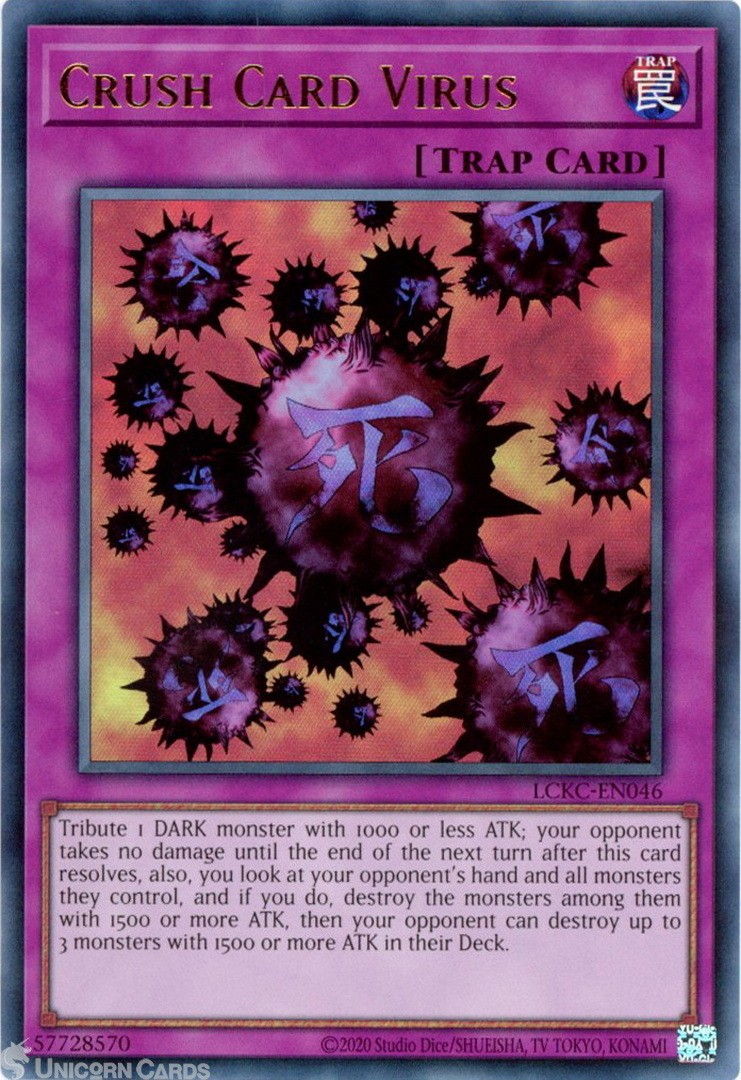 LCKC-EN046-01 Crush Card Virus : Ultra Rare UNL Edition Mint YuGiOh Card