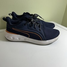 Zapatillas deportivas Puma Softride Carson Lace Speck para hombre 10 azul marino jarabe de arce naranja cómodas