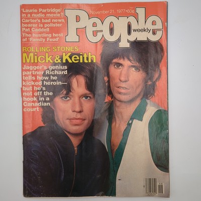 1977 People Weekly November Mick Jagger Keith Richards Rolling Stones - DM44