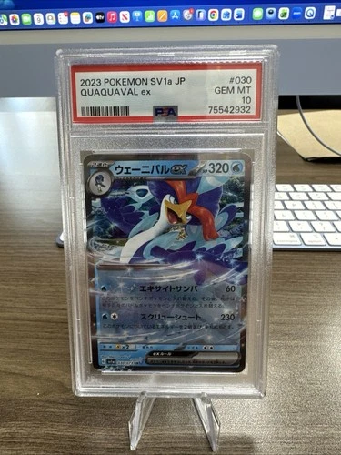 2023 POKEMON JPN SV1A-TRIPLET BEAT #030 QUAQUAVAL EX PSA 10