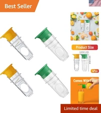 Handheld Lemon Juicer 4-Pack - Space-Saving, Easy to Clean Citrus Extractors