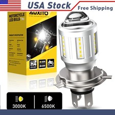 Motorcycle H4 9003 LED High Low Bulb Beam Lamp Super Bright Headlight Dual Color