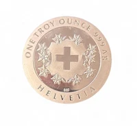 1 oz Pure 999.0 Fine Silver Switzerland Swiss HELVETIA Minted Bullion Coin 2014