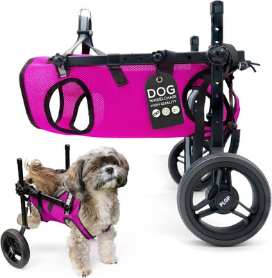 Dog Wheelchair Adjustable Mobility Aid All Terrain Shock Absorbing Wheels Small