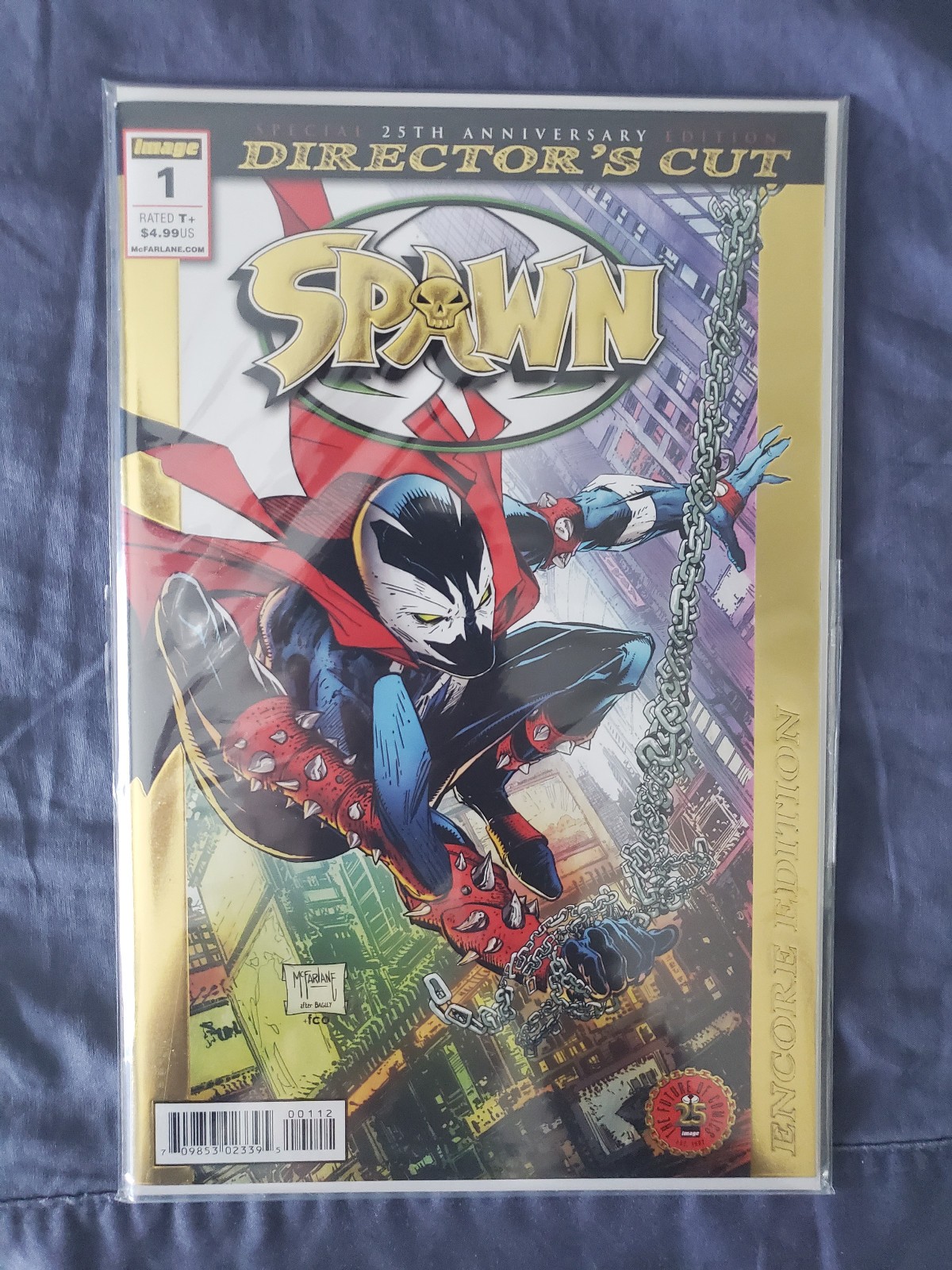 Spawn 25th Anniversary Director's Cut (2017) #1 McFarlane Gold Foil Encore