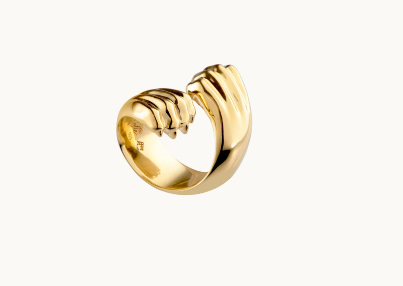 Christofle Patte de Lion Paw 24K Vermeil Ring Size 8 $1100 New With Box Cartier