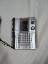 Sony TCM-200DV Handheld Cassette Voice Recorder Clear Voice VOR Silver Black