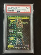 2025-26 Topps Chrome - Tall Tales Jayson Tatum #TT-9 Black Geometric /10 PSA 9