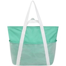 F-color Waterproof Beach Bag with Zipper - Swim Tote for Pool Travel