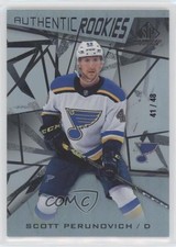 2021 Upper Deck SP Game Used Authentic Rookies 41/48 Scott Perunovich #139 0yo8