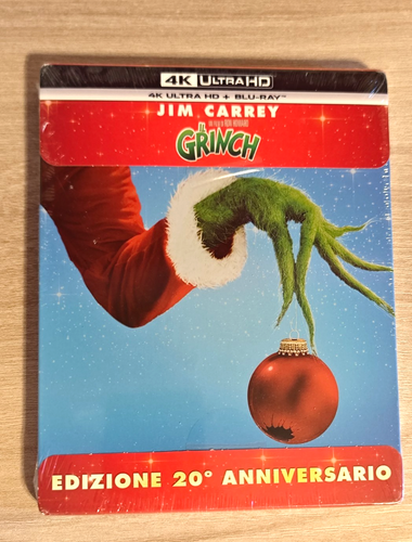 The Grinch Steelbook 4K + Blu-Ray Ed. 20th Anniversary Ed Italian Neu Versiegelt
