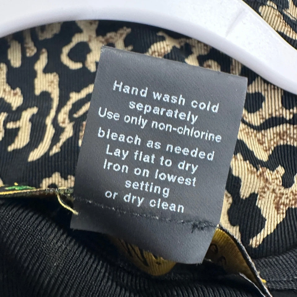 Top Mirasol Mujer Vintage Slinky Metálico Estampado Animal Talla L Negro Dorado Glamour Foto 4 de 4