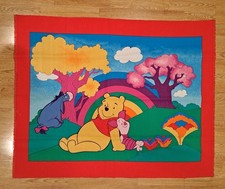 Disney Rainbow Winnie the Pooh 35  X 44  Fabric Panel Wall Hanging Spring Ind