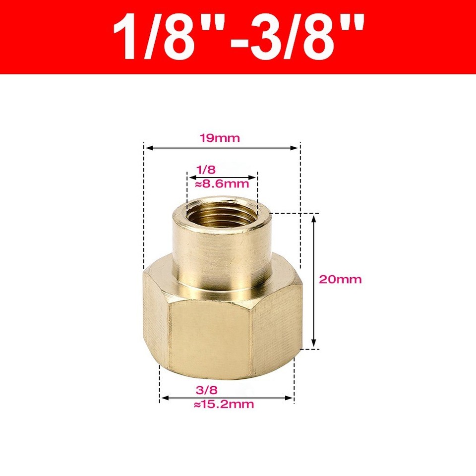 Threaded Copper Connecters Brass Hex Coupling Connector BSP Female Thread Copper Pipe Fitting ...