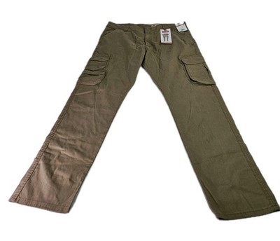 Wrangler Five Star Tech Chino Pant Men 36x32 Brown Free Stretch Casual Relax New