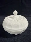 Vintage Westmoreland Decorative White Milk Glass Candy Dish With Lid