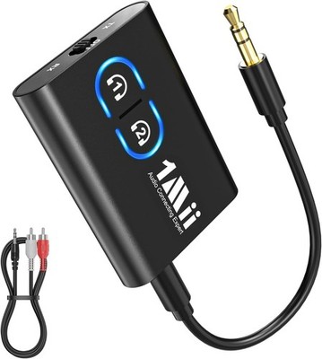 1Mii Bluetooth 5.3 Transmitter Receiver for TV to Wireless Headphones, Dual Link