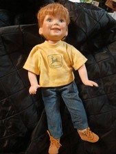 The Danbury Mint Bobby The John Deere Tractor Construction Doll Porcelain No Hat