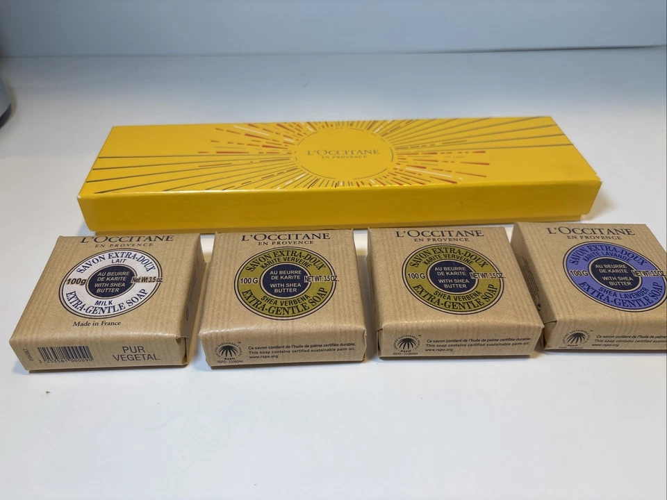 4 Jabón de leche extra suave L'Occitane En Provence, verbena, lavanda de karité 3,5 oz Foto 4 de 4