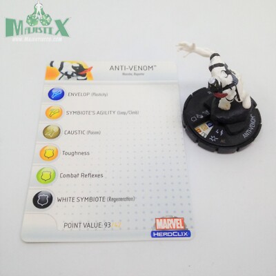 Heroclix Web of Spider-Man set Anti-Venom #025 Uncommon fig w/card!