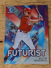 2021 Bowman Chrome Futurist #FUT-AH Austin Hendrick Cincinnati Reds
