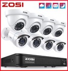 Zosi H.265+ 8Ch Dvr Security System Home Outdoor Camera Night Vision Cctv Camera