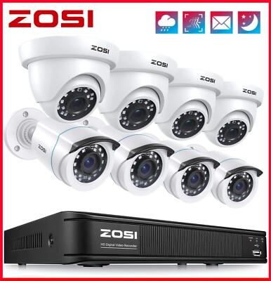 ZOSI 8CH DVR Security System Home Outdoor Camera