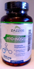 Zazzee Myo-Inositol 120 Vegan Capsules, 2000 mg per Serving, 100 Pure