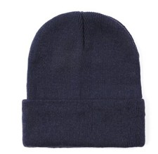 Beanie Hat Unisex Warm Winter Clean Navy Color 100 Acrylic OSFM Stretch