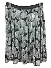 Notations stretch skirt size L large black white polyester spandex womens