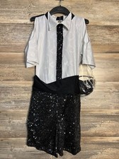 Revolution Dancewear Top of the World Jazz Sequined Costume Small Adult 717 NEW