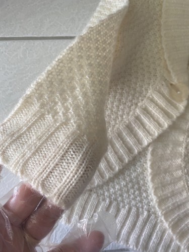 $44 GAP Toddler Girl Off White Knit Mohair Wool Acrylic Cardigan Size 3 NEW Tag - Picture 10 of 12