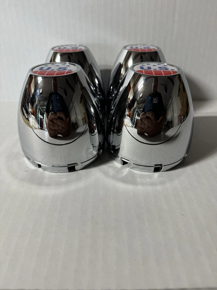 Я НАБОР ИЗ 4 США MAG КОЛЕСА ПЛАСТИКОВЫЕ ЦЕНТРАЛЬНЫЕ КОЛПАКИ 3 1/4 OD - Изображение 3 из 4