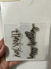 Stampin Up Two Cling Stamps - Thank you Happy Birthday