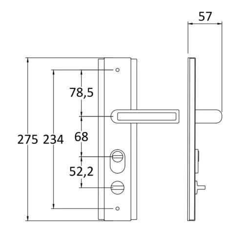 HOOPLY Handles | Stainless Steel | UPVC Style | Multi Lock Steel Security Door - Picture 2 of 17