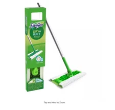 Swiffer Sweeper 2-in-1 Dry and Wet Multi-Surface Mopping Starter Kit (1-Mop, 10-