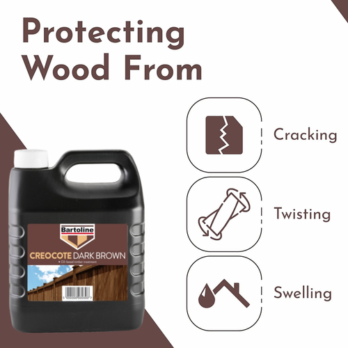 Bartoline Creocote Oil Based Timber Treatment Dark Brown Creosote 4