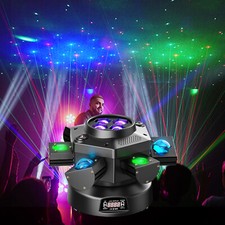6 Arm Bee Eye 200W LED Stage Light Moving Head Beam Light Laser Disco Party Show