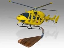 Airbus Eurocopter BK117 Helitalia Desk Wood Helicopter Model Small Scale 1/32