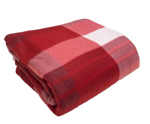 Tartan Throw Checked Large Polar Fleece Warm Soft Blanket Sofa Bed Travel Car - Picture 18 of 18