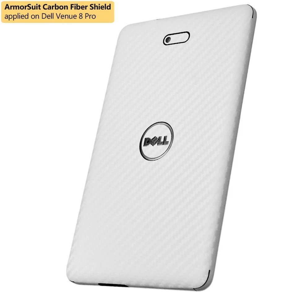 ArmorSuit MilitaryShield Dell Venue 8 Pro Screen Protector + White Carbon Skin - Image 3 of 4