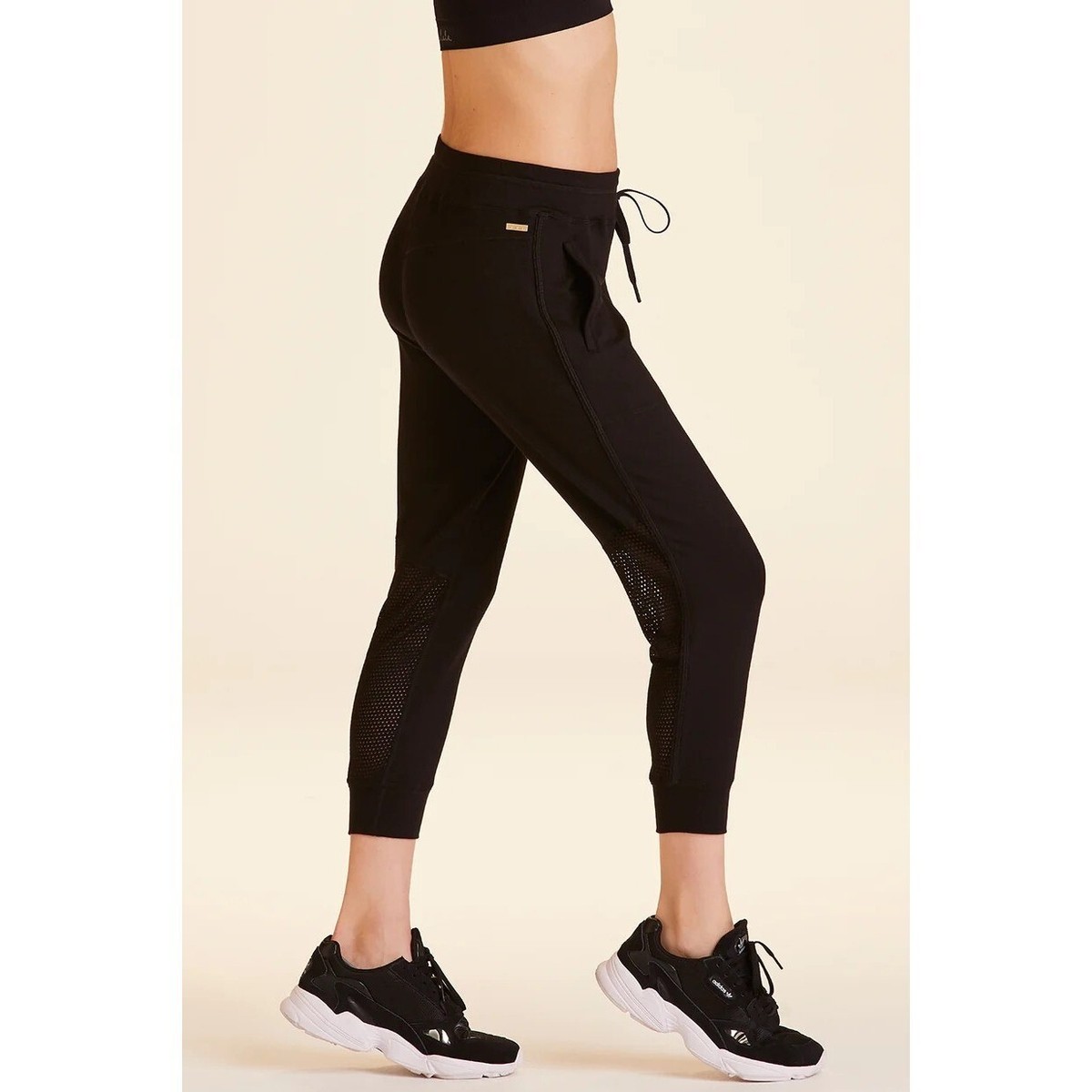 Alala Athleisure Track Pants Revolve ALALA Heron Crop Jogger Black  Athleisure Soft Stretchy