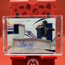 2021 Immaculate Clearly Clutch Materials 3/5 Triston McKenzie Rookie Auto RC