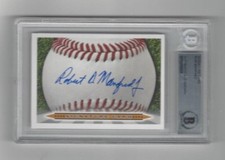 ROB MANFRED Signature Card AUTO signed BAS Beckett Authentic autographed